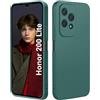 ISOI - Cover per Honor 200 Lite, Custodia Morbida in Silicone Liquido, Protezione Completa Antiurto Ultra Sottile per il Corpo - Verde Notte
