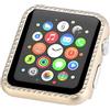 WFCKPQF Metallo Custodia Compatibile con Apple Watch 38mm 42mm 40mm 44mm 41mm 45mm Bling, Cinturini in Acciaio con Custodie Protettiva di Alluminio Case Bumper Cover per iWatch Serie SE/1/2/3/4/5/6/7/8