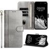 SEHEYA Cover per Oppo A40 4G / A40M / A60 5G Pieghevoli Libretto Custodia Retrò Portafoglio a Libro Flip Case 3 Tasche Interne Fibbia Magnetica Protezione Caso, Grigio