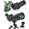 BOSSDUN Cannocchiale per osservazione, telescopio ultra HD 25-75x70, doppia messa a fuoco, impermeabile, con lente FMC e prisma BAK4, con custodia e treppiede per tiro al bersaglio, caccia, bird watching