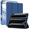 ProCase Cover iPad Pro 13 Pollici M5 2025/M4 2024 con Portapenna, Custodia iPad Pro 13(A2925 A2926 A3007), Ultra Sottile Leggero Cover con Auto Svegliati/Sonno -Marina Blu