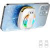 KOOVIVA Basics - Dispositivo di raffreddamento magnetico per telefono, ventilatore di raffreddamento USB a basso rumore, con controllo intelligente della temperatura, luce RGB, anello magnetico e clip