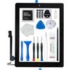 Pinsinholy Per iPad 4 di 4a generazione Digitizer Touch Glass per iPad A1458 A1459 A1460 con tasto Home