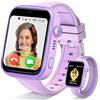 SWGOTA Smartwatch Bambini, Orologio Intelligente 4G Telefono&GPS, Chat Vocale/WhatsApp/SOS/SMS/WiFi/Impermeabilità IP68/Modalità Scuola/5 Sportive/Contapassi, Smart Watch Ragazzi/Ragazze Viola, Regalo
