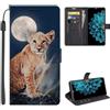 SEHEYA Compatibile con iPhone 7 Plus/iPhone 8 Plus Cover a Libro Custodia in Pelle PU con Motivo Portafoglio Flip Case 3 Tasche Interne Fibbia Magnetica Protezione Caso, Leone Foresta