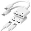 HOYULLI Dongle doppio Lightning Jack per iPhone Adattatore per cuffie 2 in 1 (confezione da 2) Cavo splitter di carica audio per Apple MFI certificato 14 13 12 11 Pro Max Mini 7 8plus X XS XR per Ipad