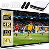 BUERPINKING Telo Proiettore 100 Pollici, Schermo Proiettore Portatile 16:9 HD 4K Projector Screen Pieghevole Lavabile, per Letto Esterno Eventi Casa Ufficio