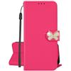SEHEYA Cover per Honor Magic 6 Pro 5G Pieghevoli Libretto Brillantini Farfalla Strass di Cristallo Custodia Libro in PU Pelle 3 Tasche Magnetica Folio Caso, Rosso Rosa