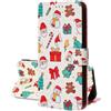 SEHEYA Cover per Vivo Y72 5G / Y52 5G Custodia Portafoglio a Libro con Natalizio Pieghevoli Libretto Flip Case 3 Tasche Interne Fibbia Magnetica Protezione Caso, Regalo di Natale