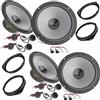 EvoTuning Kit 8 Casse Altoparlanti Anteriori e Posteriori per Fiat 500L 500X dal 2012, compatibile con Hertz K 165, Set 4 Woofer 165 mm +4 Tweeter + 4 Anelli e Cavi Adattatori