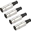 RUNCCI-YUN 4 Pezzi 5 pin DIN Connettore,spina audio da DIN connettore a saldare per MIDI, mixer, batteria, tastiera