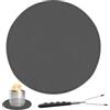 CANIPHA Tabletop Fire Pit Mat con forchetta per barbecue retrattile, Tappetino per braciere da tavolo ignifugo per fornello singolo Mesa, Tappetino resistente al calore a 5 strati Deflettore di calore
