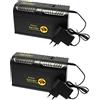 LEIPING 2X Trappola Elettronica per Roditori 7000V,Senza Fili, LED Integrata, Scariche Elettriche Potenti, Segnale Luminoso, Piastre Metalliche, Eliminazione Sicura di Topi e Ratti Senza Veleno