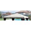 I GIARDINI DEL RE TOP TELO COPERTURA DI RICAMBIO PER GAZEBO 3x4 MT BIANCO POLIESTERE ANTISTRAPPO