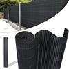 YUENFONG Paravento in PVC, 180 x 500 cm, protezione da sguardi indiscreti con fascette per cavi, per balcone, giardino, terrazza, esterno, antracite