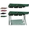 Ukkajovlex Universale Tetto Del Dondolo Da Giardino Ricambio Copertura Tettuccio Altalena 210D Oxford Impermeabile Protezione UV Copertura Ricambio Altalena 2/3 Posti(G,3-seater 190x132x15CM)