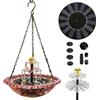Qooplu Fontane per da Bagno - Decorativa con Pompa E Spruzzatore - Fontana Solare per Bagno degli | per Attirare e Fringuelli, Arredo Esterno per Giardino Laghetto