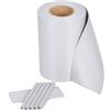 AURACASA Strisce Frangivisto per Recinzione in PVC, Rotolo Verde 19x350cm, 450g/m². Resistente agli Agenti Atmosferici, con 20 Clip di Fissaggio (Grigio Argento)