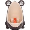 LUCKDANO Orinatoio per Addestramento pipì Bersaglio Divertente per Bambini, Vasino a Forma di Animale Cartone Animato per Ragazzi, Materiale Plastico (BROWN)