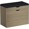 Vicco Panca scarpiera da ingresso Schufy, Sonoma, 60 x 51 cm con 2 scomparti, con seduta imbottita rimovibile per una facile pulizia
