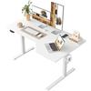 Klicelor Scrivania regolabile in altezza a L, 150x(60-90), Scrittoio elettrica in piedi, scrivania seduta-in-piedi, skrivania ergonomica per computer con tavola a giunzione, bianco