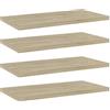 vidaXL Ripiani per Libreria 4pz Rovere Sonoma 40x20x1,5cm Multistrato