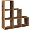 vidaXL Libreria Divisorio 3 Ripiani Legno Antico 99x29x99cm Truciolato, libreria, mobile porta libri, scaffale portaoggetti, porta libri