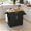 GIANTEX Carrello da Cucina Isola Mobile con Piano di Lavoro, 111 x 40 x 90 cm, in Legno, con Cassetto e Ruote