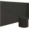Generico 200x20 cm Paracolpi Muro Adesivo, Pannello Imbottito in Schiuma Morbida con Autoadesivo, Protezione per Bambini e Arredi, Ideale per Testiera Letto, Scale e Angoli (nero)