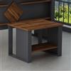 Homidea Boss tavolino da salotto - Moderno tavolino con ripiano, 60×45×43,6 cm (tavolino da salotto antracite-quercia Boss)