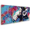 Giallobus - Quadri Grande Formato XXL - Pop Art - Music Monkey - Tela Canvas - 308x140cm | 3pcs. x 100x140cm - Pronto da Appendere - Quadri Moderni per la casa
