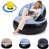 Yunlaishaocer Divano Gonfiabile con Pompa, Poltrona Gonfiabile Superficie Floccata Impermeabile Pouf Gonfiabile da Interno et Esterno per Campeggio, Viaggi, Piscina(Azzurro)