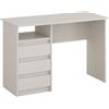 KOMTO Scrivania con Cassetti Cashmere - Scrivania Salvaspazio per Computer, Tavolo da Ufficio e Studio, Postazione di Lavoro Compatta | Oslo 110 x 50 x 74 cm