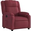 vidaXL Poltrona Reclinabile in Tessuto Rosso Vino, poltrona reclinabile, poltrona elettrica, poltrona singola, poltrona reclinante, poltrona