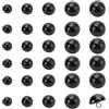 PH PandaHall 150 Pezzo di Bottoni con Perla Nera, Bottoni Semicircolari Decorativi di 5 Misura per Abito da Sposa, Gonne, Guanti, Maglioni, Shirts, Cappelli, Sciarpe, Mestieri
