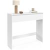 IDMarket - Console a 1 cassetto TOMI legno bianco