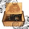 MINGZE Manovella in Legno Music Box meccanismo, varietà di Stili Carillon Creativo Personalizable, Best Gift for Kids Friends (Pirates of The Caribbean（Captain Jack）)