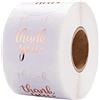 LOOGI Grazie, 500 etichette di ringraziamento per la confezione decorativa (oro rosa, 2,5 cm)