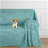 Farè - Telo Salva Divano - Copridivano IMPERMEABILE in tessuto arredo Antimacchia ideale per cani, gatti e bambini - Made in Italy | 250 x 270 cm | DEKORA tiffany
