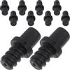 HOMOCONO 10 adattatori per WC - collegamento a vite da 16 mm, autobloccante, 12,7 mm, nero, connettore testa di ricambio per scopi Wc, durevoli e facili da pulire