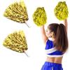 UNIHOC 2 Pompon da Cheerleading Pom Pon, Cheerleading Pom, Fiore a Mano Cheerleader, Pompon per Cheerleader Ragazze, Pompon Rosso Cheerleader, per Eventi Sportivi, Giochi di Palla, Feste di Carnevale(Oro)