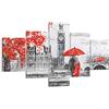 ARTTOR Quadro su Tela Londra l'architettura il Big Ben Stampe da Parete 125x70cm Quadri Moderni Soggiorno Camera da Letto 5 pezzi Piccoli Decorazione Murale Wall Art Canvas Grafica Immagini EA125x70-3153