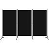 YITHOPI Paravento a 3 Pannelli,Separè paravento Pannello Divisore per la Stanza con Piedini Stabili Per patio, ufficio, casa, ospedale Nero 260x180 cm