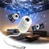 Generic Proiettore di luce notturna Galaxy 2 in 1, proiettore con USB per cielo stellato, rotazione a 360°, luminosità regolabile, lampada spaziale a LED per auto, camera da letto, stanza, decorazione per