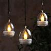 Lights4fun 3 mini lanterne solari a forma di fiamma