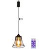 YIKEGE LICHT Lampada a sospensione industriale con batteria, telecomando a batteria, lampada a sospensione, senza corrente, funzionamento a batteria, illuminazione per esterni, lanterne per giardino, balcone,