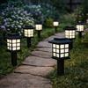 garden mile Garden Bright White Mile® Pezzi 6 LED a energia Solare, Stile Lanterna Cinese Orientale, Giardino e Sentiero, Bordo o lampade da Terra