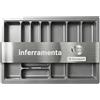 inferramenta | Portaposate per Cassetto Cucina 90 cm - Organizzatore Posate 836x482 mm - Plastica Grigio Antracite Robusta - 10 Scomparti