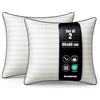 DREAMWAY Cuscini Letto 60x60 cm Set di 2 Cuscino Morbidi e Confortevoli, Qualità Alberghiera di Lusso, Traspiranti e Anallergici, Ideali per Chi Dorme di Lato, sulla Schiena e a Pancia in Giù, Lavabili