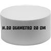 Generico Base Rotonda in Polistirolo per Cake Design, 20 cm Diametro x 20 cm Altezza, Supporto per Torte Decorative, Bianco